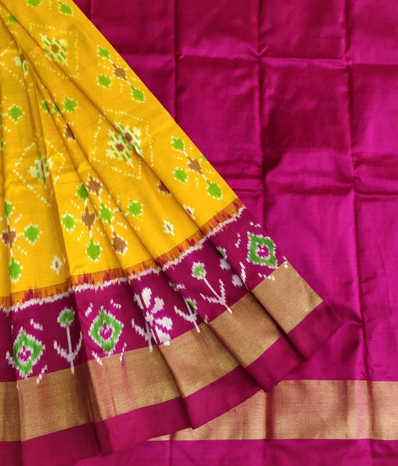 Ikkat Pochampally Handloom Pure Silk Kids Lehenga Blouse Material -KL014