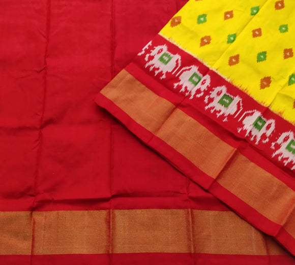 Ikkat Pochampally Handloom Pure Silk Kids Lehenga Blouse Material -KL09