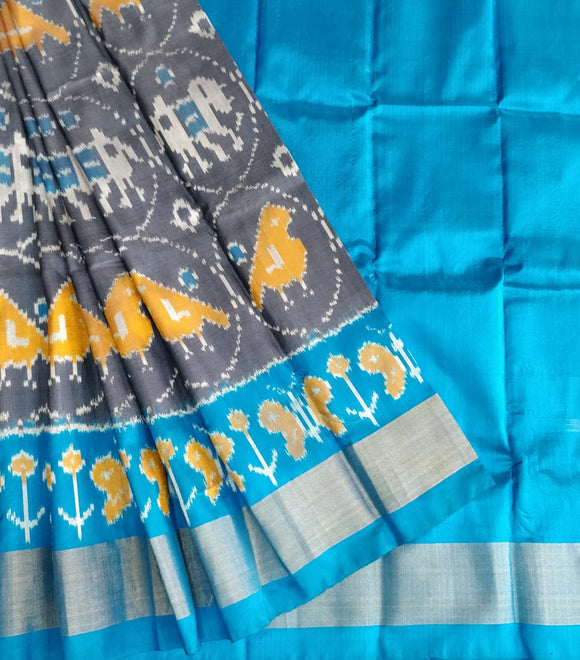 Ikkat Pochampally Handloom Pure Silk Kids Lehenga Blouse Material -KL07
