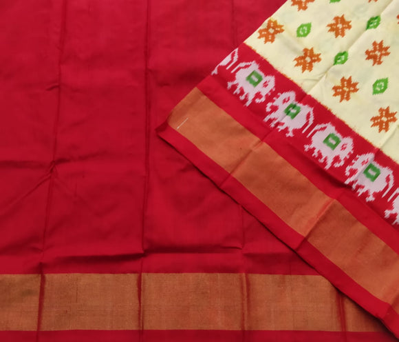 Ikkat Pochampally Handloom Pure Silk Kids Lehenga Blouse Material -KL08