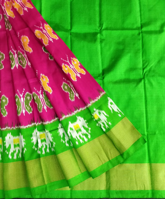 Ikkat Pochampally Handloom Pure Silk Kids Lehenga Blouse Material -KL06