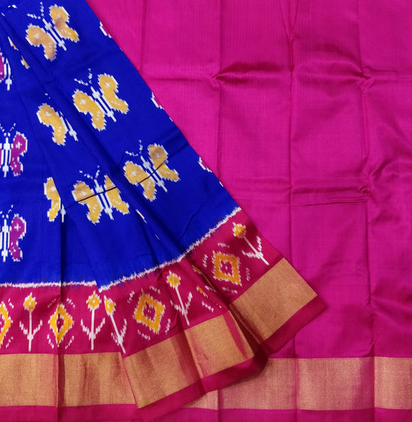 Ikkat Pochampally Handloom Pure Silk Kids Lehenga Blouse Material -KL04