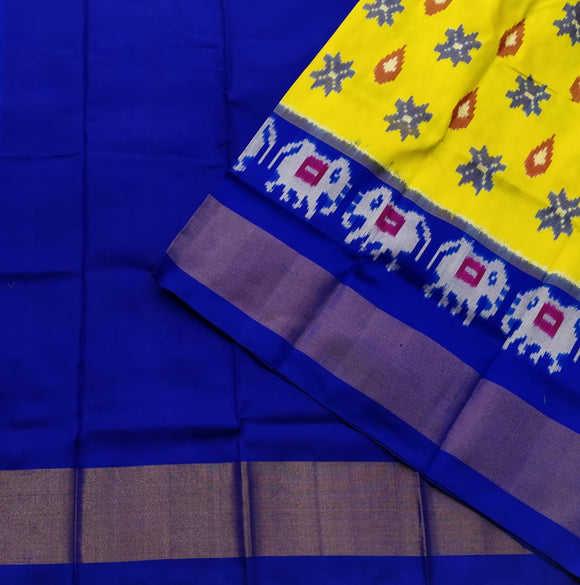 Ikkat Pochampally Handloom Pure Silk Kids Lehenga Blouse Material -KL05