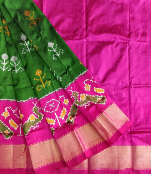 Ikkat Pochampally Handloom Pure Silk Kids Lehenga Blouse Material -KL01