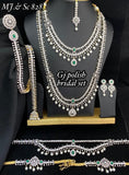 PREMIUM QUALITY AMERICAN DIAMOND BRIDAL JEWELLERY SET FOR WOMEN -MOEHJ5001BS