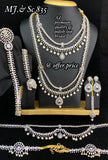 PREMIUM QUALITY AMERICAN DIAMOND BRIDAL JEWELLERY SET FOR WOMEN -MOEHJ5001BS