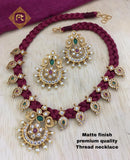 PREMIUM QUALITY MATTE FINISH THREAD NECKLACE SET  FOR WOMEN-SDTN001