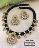PREMIUM QUALITY MATTE FINISH THREAD NECKLACE SET  FOR WOMEN-SDTN001