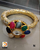 NAVRATAN DESIGNER KUNDAN BANGLE /KADA FOR WOMEN -SK002