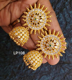 SURYAMUKHI GOLDEN STONES JUMKA  FOR WOMEN -CJWGJ002G