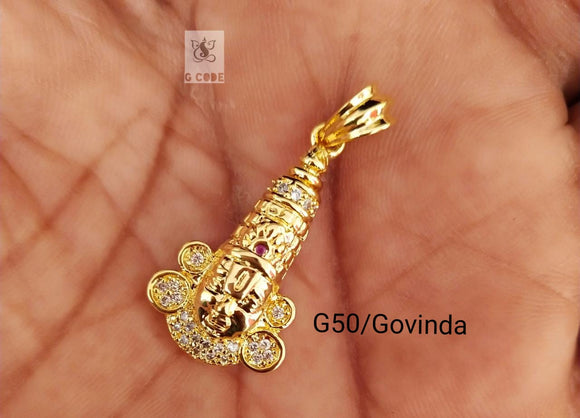 GOLD FINISH GOVINDA PENDANT /LOCKET -GPG001W