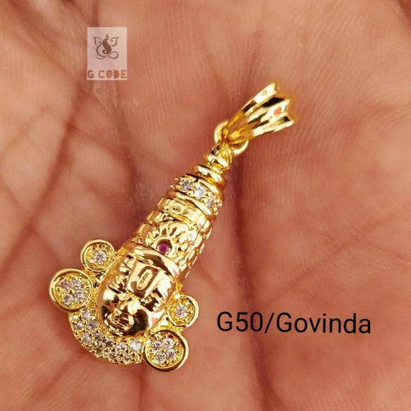 GOLD FINISH GOVINDA PENDANT /LOCKET -GPG001K
