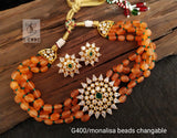 MONALISA BEADS CHANGEABLE CHOKER NECKLACE SET FOR WOMEN-MCNS001
