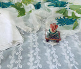Cotton top with  white kota embroidery with White Chikan work Palazzo-PWVSSM001