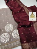 Embroidered Chanderi Salwar Suit Material With Chanderi Dupatta -SSMW0013