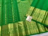 Green Pure Handloom Kanchipuram silk saree  for Women -SADP001SS