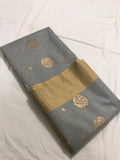 ROSE GARDEN ORIGINAL AUTHENTIC CHANDERI SILK AND COTTON SAREE FOR WOMEN -CSCSW001