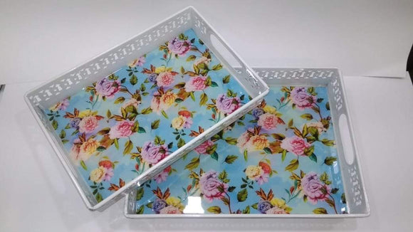 Set of 2 Exclusive Latest Design  Classy Rectangular  Serving Trays-HDSTRST001