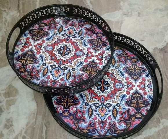 Set of 2 Exclusive with Latest Design  Classy Round serving Tray