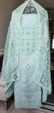 LIGHT BLUE CHANDERI EMROIDERED TOP WITH EMBROIDERED DUPATTA -LBCESS001
