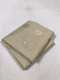RAJ GARANA CREAM COLOR ORIGINAL AUTHENTIC CHANDERI SILK COTTON SAREE WITH GOLD ZARI AND BUTTIES-OACSS-001