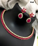 VEDA BEAUTIFUL STONES NECKLACE SET FOR WOMEN-VED001NS