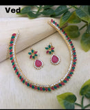 VEDA BEAUTIFUL STONES NECKLACE SET FOR WOMEN-VED001NS
