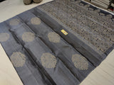 Pure Silk Handloom Double warp Saree with Silk Thread weaving all over Rich Peacock Design Abstract Pallu-0220462