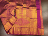 MAGENTA BRIDAL BROCADE KANJEEVARAM SILK SAREE FOR WOMEN- 0220551