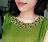 MOSS GREEN GEORGETTE SUIT WITH HAND WORK MATERIAL FOR WOMEN -CFSSMW002MG