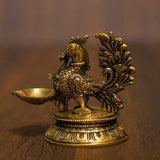 ANTIQUE FINISH BRASS CRAFTED PEACOCK DIYA -SGW001PD