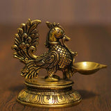 ANTIQUE FINISH BRASS CRAFTED PEACOCK DIYA -SGW001PD