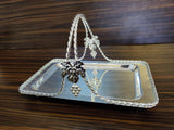 Impressive imported German Silver washable tray with handle-SGWST001