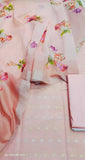 PINK  CHANDERI FLOWER PRINT PASTEL DUPATTA AND SALWAR SUIT MATERIAL-HEC001SSM