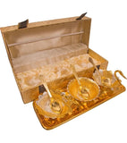 SILVER AND GOLD DUCK BOWL WITH TRAY SET FOR YOUR HOME -SGWST001