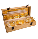 SILVER AND GOLD DUCK BOWL WITH TRAY SET FOR YOUR HOME -SGWST001