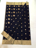 ORIGINAL AUTHENTIC CHANDERI SILK AND COTTON SAREE FOR WOMEN-SACS001W