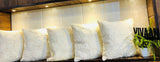 Royal Suites Luxury Gold platted With Super Soft Fur Cushion covers ( Set of 5 )-AIAWPCCOO1