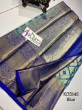 Launching the most beautiful Kanchi Organza saree with zari weaving all over the saree-ESCSW001
