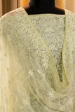 VISCOSE GEORGETTE 4 PCS SUITS FABRICS - SUIT, SANTOON BOTTOM & INNER, CHIFFON DUPATTA-MOECB001