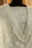 VISCOSE GEORGETTE 4 PCS SUITS FABRICS - SUIT, SANTOON BOTTOM & INNER, CHIFFON DUPATTA-MOECB001