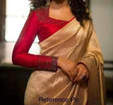 Exclusive Banarasi soft cotton silk Paan Almond Buta Saree with running brocade blouse -MOEFW1001
