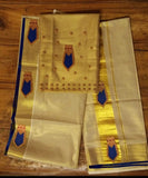 NAGAPADAM  DESIGNER GOLD TISSUE SETTUMUNDU FOR WOMEN-CFRSSM001NP