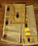 NAGAPADAM  DESIGNER GOLD TISSUE SETTUMUNDU FOR WOMEN-CFRSSM001NP