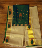 NAGAPADAM  DESIGNER GOLD TISSUE SETTUMUNDU FOR WOMEN-CFRSSM001NP
