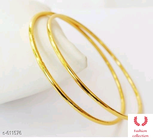 Ladies Elegant Alloy Gold Plated Bangles Vol 1-FCOWJBW004