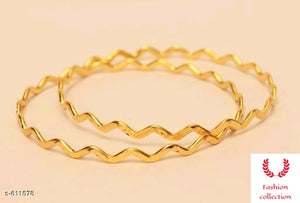 Ladies Elegant Alloy Gold Plated Bangles Vol 1-FCOWJBW003