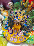 Laddu Gopal in Peacock attire with a Super Amazing  Pagdi-KCLGD001