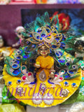 Laddu Gopal in Peacock attire with a Super Amazing  Pagdi-KCLGD001
