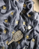 Diamond chiffon fabric with danka kasab work Saree for Women-JLM1001